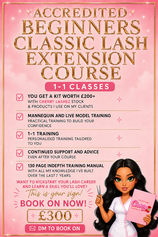 1-Day Beginners Classic Lash Training Course 🍒🎓